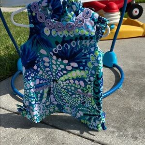 Lilly Pulitzer Blue and Green dress with bloomers